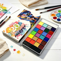 Kit de peinture corporelle et faciale professionnel multicolore arc-en-ciel à base d'eau, non toxique, certifié CE, pour enfants, adolescents, adultes, fêtes, sports