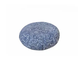 设计瑜伽Maya木棉手工亚麻冥想坐垫荞麦皮填充圆棉冥想坐垫Zafu枕头