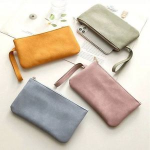 Pochette à maquillage à fermeture éclair de grande capacité, sac de rangement cosmétique multifonctionnel pour un usage quotidien et en voyage, pochette pour téléphone et porte-monnaie - Product Image 3