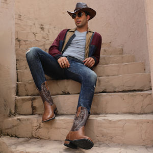 Botas Vaqueras de Invierno para Hombre 2024, Botas Martin de Alta Gama, Diseño de Moda en Cuero, Botas de Nieve para Hombre Adulto - Product Image 4