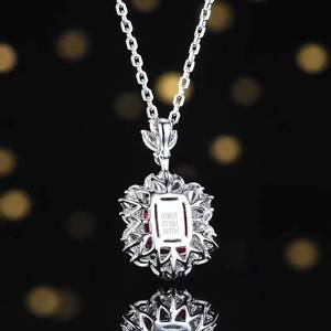 <b>Solid</b> 18K <b>Gold</b> 1.66ct Natural Unheated Pigeon Blood Ruby <b>Pendant</b> Inlaid With 24 Pcs Accent Diamonds fine Jewelry luxury <b>pendant</b> - Product Image 5