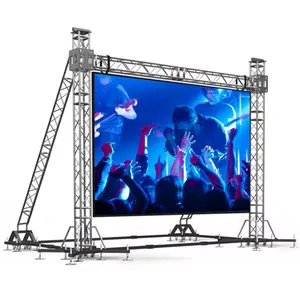 15ftx10ft 임대 단계 커튼 P6 P8 P10 옥외 높은 광도 led 영상 벽 전시