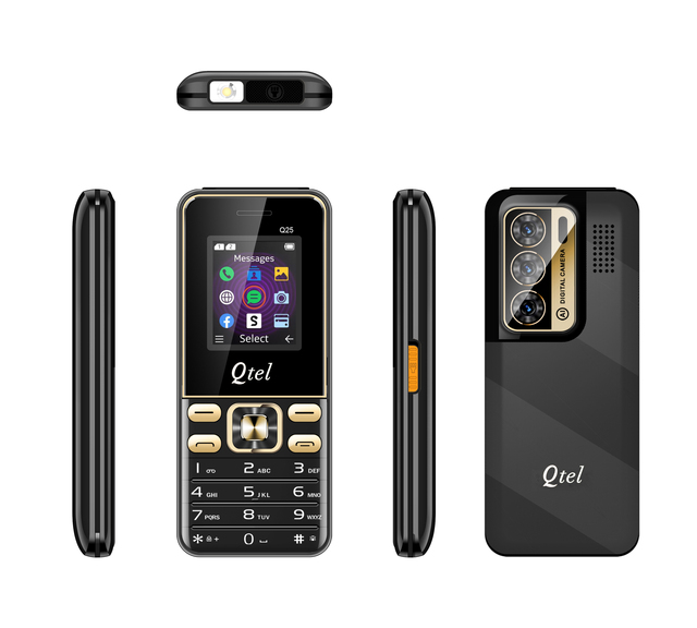 Qtel Q25 1.77 Inch Dual SIM Feature Phone 2500mAh Battery Long Standby FM Radio MP3 MP4 Camera Torch Unlocked