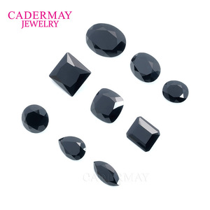 Cadermay Natural Black Spinel Loose Gemstone Mixed Shapes For Jewelry Making - Product Image 2