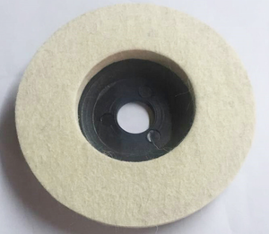 Ruota di lucidatura in feltro di lana da 100 mm per lucidatura fine di acciaio inossidabile, metallo e vetro - Product Image 5
