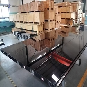 Puerta <span class=keywords><strong>de</strong></span> Garaje Seccional <span class=keywords><strong>de</strong></span> Aluminio con Vidrio Negro Tintado <span class=keywords><strong>de</strong></span> Vista Completa, con Marco Oculto Automático <span class=keywords><strong>de</strong></span> Estilo Moderno para Villa o Taller - Product Image 5