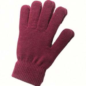 Guantes de punto a rayas transpirables de acrílico/algodón para mujer, calentadores de manos de invierno con forro grueso, mitones de esquí masónicos de dedo completo para uso diario - Product Image 5