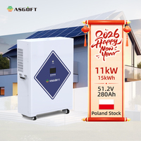 Batería LiFePO4 Powergo Todo en Uno de 51.2V 304Ah 6.6kWh con Inversor de 11KW, Comunicación CAN, IP65, Sistema Híbrido de Almacenamiento de Energía para el Hogar