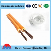 Cable de audio personalizado para altavoces, con aislamiento de cable paralelo PVC, plano, flexible, de 2 núcleos, rango de 1 ~ 100m para sistema de sonido eléctrico