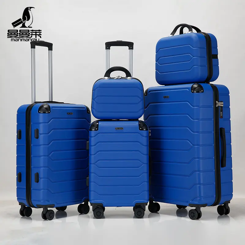 تخفيضات هائلة على طقم حقائب السفر مكون من 5 قطع من مادة ABS مكونة من حقائب سفر مقاس 12 و14 و20 و24 و28 بوصة