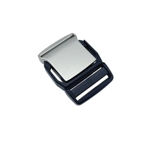 Boucle à dégagement latéral personnalisée en alliage de zinc 25 mm, plaque métallique, boucle de sangle en plastique pour sacs, colliers et laisses pour chiens