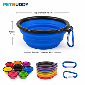 Tazón Plegable de Silicona para Mascotas, Plato de Alimentación Plegable para Perros y Gatos de Viaje - Product Image 1
