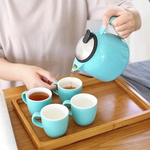 Infuseur à thé en céramique de 20 oz pour thé en feuilles, cafetière en porcelaine, théière avec infuseur en acier inoxydable et couvercle - Product Image 4