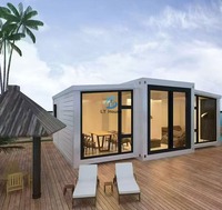 Maisons préfabriquées de luxe en Australie, 20 pieds et 40 pieds, maison conteneur extensible, villa préfabriquée compacte à vendre avec salle de bain