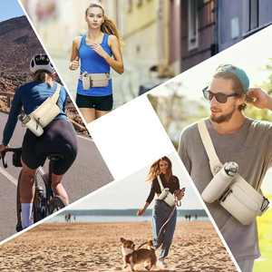 Fanny Packs Waist Bag Crossbody Bag Belt Bag Waist Pack with <strong>Water</strong> <strong>Bottle</strong> <strong>Holder</strong> <strong>for</strong> Travel <strong>Walking</strong> Running Hiking Cycling - Product Image 6