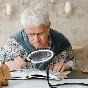 Lupa desgastada en el cuello 6X Fabricante Tamaño y diseño personalizados para ayudas de baja visión con luz LED para <span class=keywords><strong>Amazon</strong></span> Buyer Choice - Product Image 4