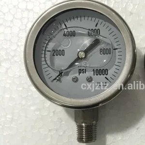 YN63BSS-10000psi 63 мм (2,5 ") полностью из нержавеющей стали, прибор для измерения давления с байонетным ободок