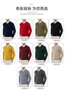 Maglione 2024 lavorato a maglia da <span class=keywords><strong>uomo</strong></span> <span class=keywords><strong>Slim</strong></span> <span class=keywords><strong>Fit</strong></span> girocollo felpa tinta unita Casual a maniche lunghe maglioncino da <span class=keywords><strong>uomo</strong></span> - Product Image 6