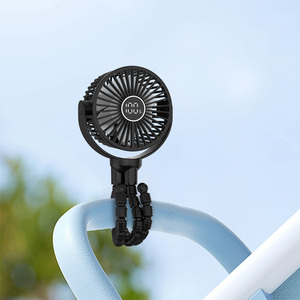 Ventilador de cochecito de bebé recargable portátil Clip trípode 2000mAh ventilador de mesa al aire libre de mano Flexible USB Mini <span class=keywords><strong>carrito</strong></span> cochecito pulpo ventilador - Product Image 1