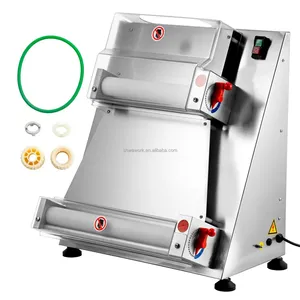 Wework 40Cm Pizzadeeg Roller Sheeter Automatische Commerciële Deegroller Sheeter Geschikt Voor Noodle Pizza Brood Pasta Maker