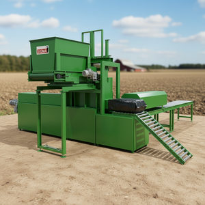 Presse à balles automatique pour ensilage avec système hydraulique pour déchets agricoles, fourrage, biomasse et emballage commercial pour fermes - Product Image 1
