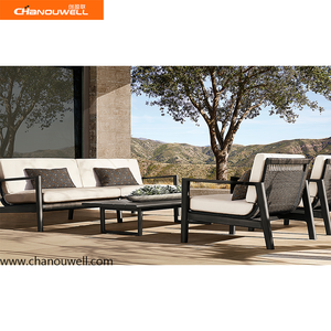 <span class=keywords><strong>Canapé</strong></span> d'extérieur <span class=keywords><strong>2</strong></span> <span class=keywords><strong>places</strong></span> de luxe léger de style Mid-Century, structure en aluminium thermolaqué, <span class=keywords><strong>canapé</strong></span> de patio en <span class=keywords><strong>osier</strong></span> résistant aux intempéries pour villa et hôtel - Product Image 2