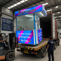 Kiosque de change de devises pour aéroports internationaux, maison préfabriquée mobile modulaire, stand de vente personnalisé CE ISO