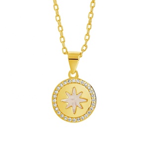 Gemnel Chất lượng cao 925 bạc trang sức trắng CZ sao mẹ của Ngọc Trai Mặt dây chuyền vòng cổ - Product Image 1