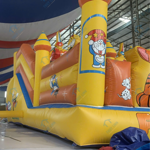 Castillo Inflable de Gato Amarillo de PVC de 5m x 7m para Parques de Diversiones, Fácil de Instalar, Aplicación de Juego de Vietnam - Product Image 4