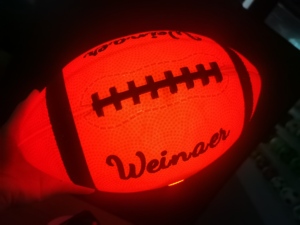 Glow in Dark LED American <strong>Football</strong> <strong>Light</strong> <strong>up</strong> Rugby Ball for Kids Youth Night Match Glowing Training Rubber With Printed Logo - Product Image 5