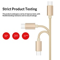Câble de charge rapide 3-en-1 en nylon tressé pour téléphones mobiles Android et appareils Type-C