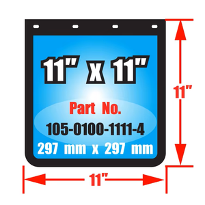 Guardabarros de PVC de 11x11 pulgadas de alta calidad personalizados con guardabarros de logotipo personalizado para remolque y camión - Product Image 2