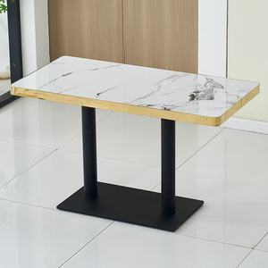 Modern Fast Food <strong>Table</strong> Chair Set Combination Restaurants Snack <strong>Bars</strong> Catering Commercial Stainless Steel Small <strong>Square</strong> <strong>Tables</strong> - Product Image 2
