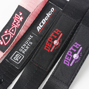 Manufacturer Design Motorcycle Brand Name Patch Embroidered Keychain Promotion <strong>Custom</strong> Quality Logo Woven Lanyard <strong>Strap</strong> - Product Image 4