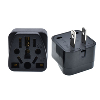 Adaptateur de prise d'alimentation de voyage EU/UK/AU/IN/CN/CN vers USA/CN 2 broches 10A 250V certification CE adaptateur de prise universel USA