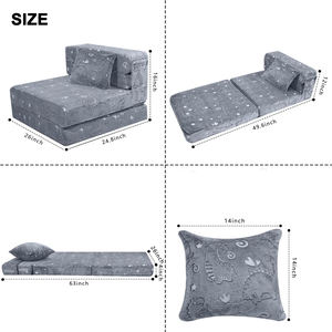 Colchón Plegable Portátil de Espuma que Brilla en la Oscuridad para Niños Pequeños con Manta - Juguete Suave y Juguete Deportivo para Niños - Product Image 3