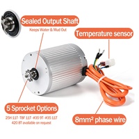 Moteur sans balais Kunray MY1020 72V 3000W avec capteur de température amélioré pour Razor MX650 MX500, roue unique, étanche, en aluminium, électrique