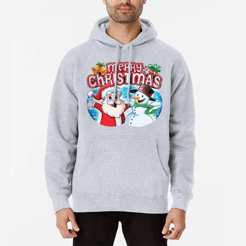 2022 Hot Sell Customized Logo 3d Christmas Santa Claus Embossed Sweatshirts Embossed Hoodie
