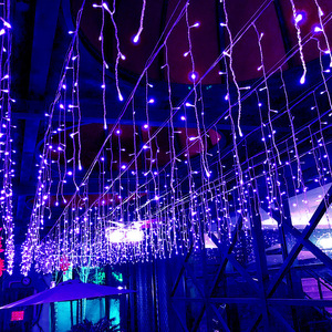 Luces de cortina de carámbano <span class=keywords><strong>LED</strong></span>, iluminación de hadas IP65 impermeable para jardín, calle, tienda y restaurante, cortina de <span class=keywords><strong>cascada</strong></span> decorativa - Product Image 4
