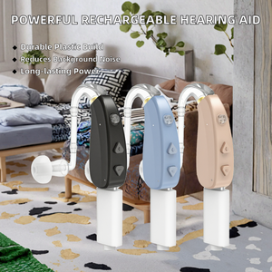 Aide auditive puissante BTE avec réduction du bruit, amplificateur d'oreille rechargeable à batterie au lithium pour seniors - Product Image 2