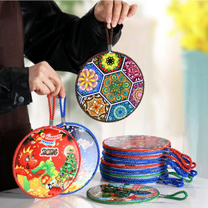 Salvamanteles de cerámica con estampado bohemio de 5mm respetuoso con el medio ambiente al por mayor, Mantel Individual de corcho personalizado, almohadilla de protección resistente al calor con cable ligero - Product Image 2