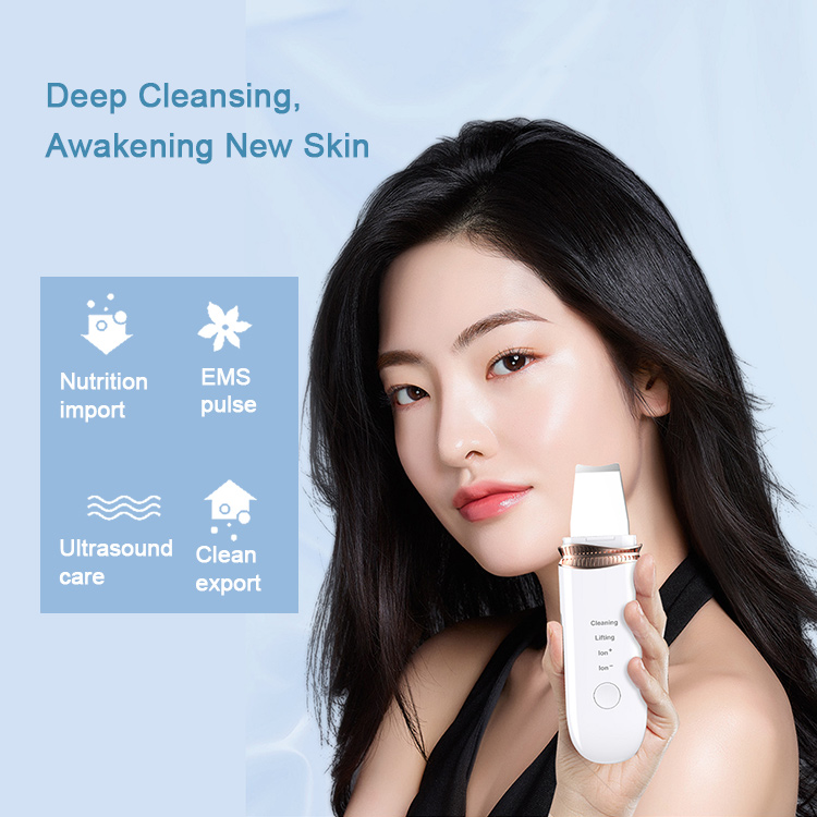 Portable Ultrasonic Skin Scrubber Pores Cleansing Anti Aging Instrument