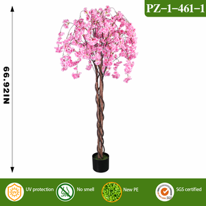 RUOPEI Árbol de Flores de Cerezo Artificial, Árbol de Sakura Rosa Artificial, Sin Olor, Planta Artificial con Flores para Decoración de Interiores, Exteriores, Hogar y Bodas - Product Image 4
