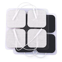 Électrodes adhésives réutilisables en gel japonais de qualité supérieure pour appareil d'électrothérapie combinée TENS/EMS, taille 50x50, pour usage corporel