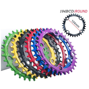 Supuer-platos y bielas circulares para bicicleta de montaña, 104BCD, 32T/34T/36T/38T, de ancho y estrecho - Product Image 1
