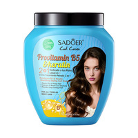 Crème coiffante pour cheveux bouclés à la vitamine B5 1 kg SADOER Crème de rétention de kératine