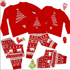 クリスマスパジャマセットミルクシルクフリース生地ホームウェアたくさんスタイルファミリークリスマスセット - Product Image 2