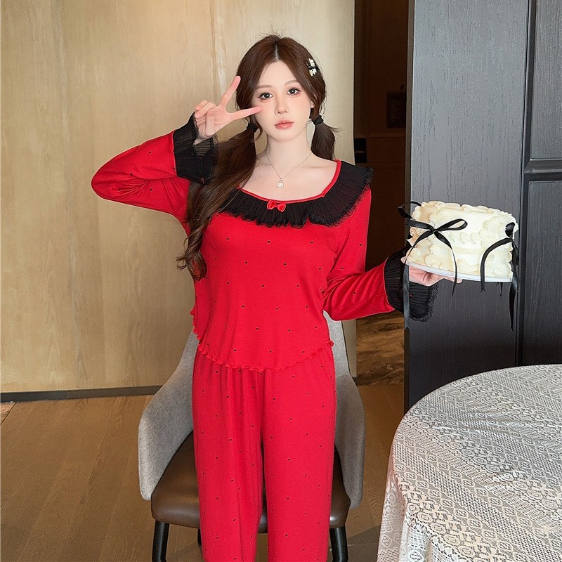 5408-1 pit wave dot rosso brillante