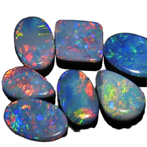 Opale de feu naturelle taille brillant, pierre précieuse en vrac grande taille à dos plat avec jeu de couleurs |   Prix de gros pour la sertissure de bijoux à la closière - Product Image 1