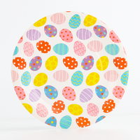Nouvelle arrivée, assiette en papier rigide non blanchie, résistante à l'huile, emballage écologique, dessert, gâteau, fibre de bambou, passe au micro-ondes, logo personnalisé